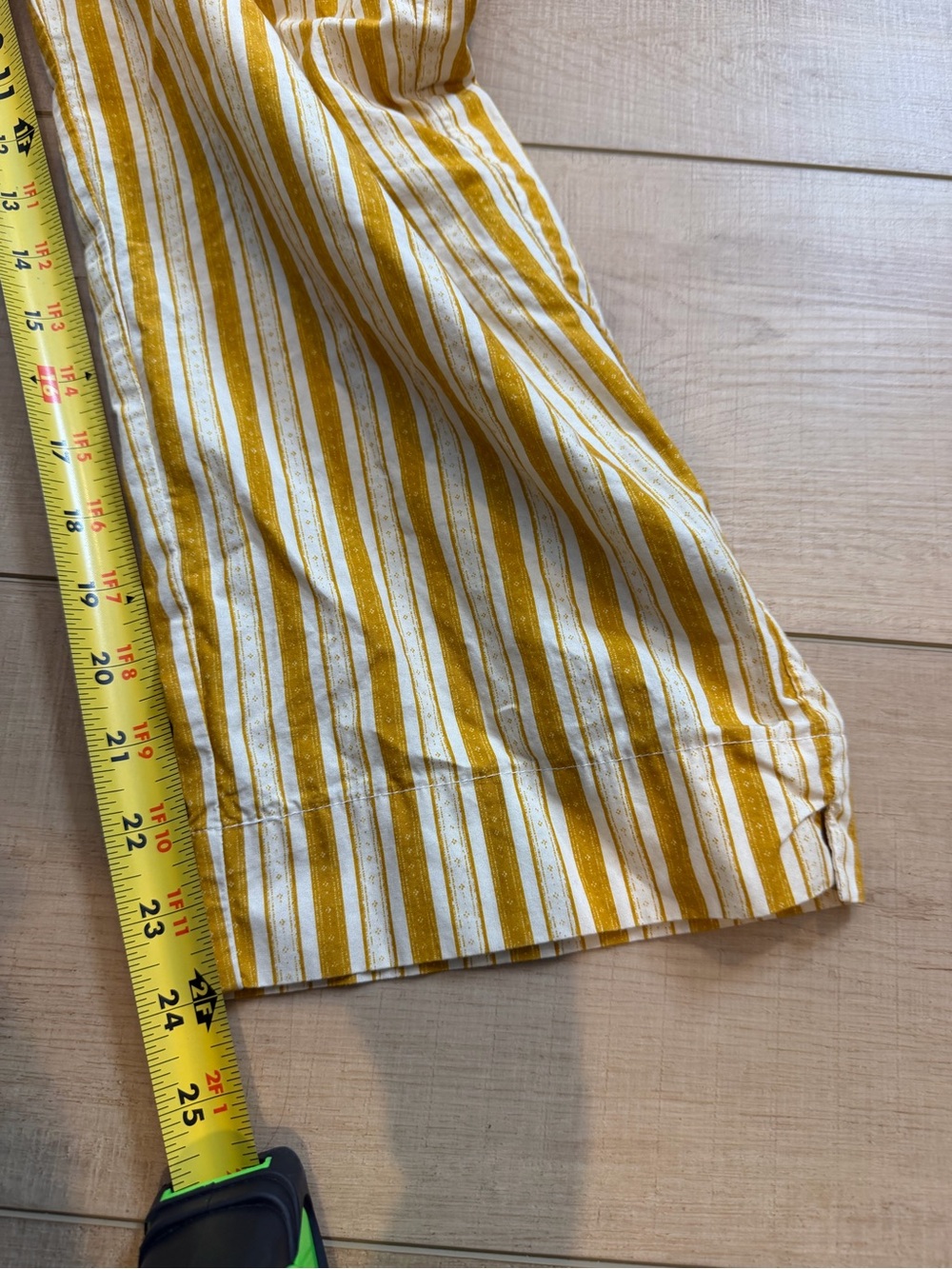 Parterre Remy Stripe Pajama Set Womens S Yellow Cotton Button Front Lounge Sleep — image 7 of 7